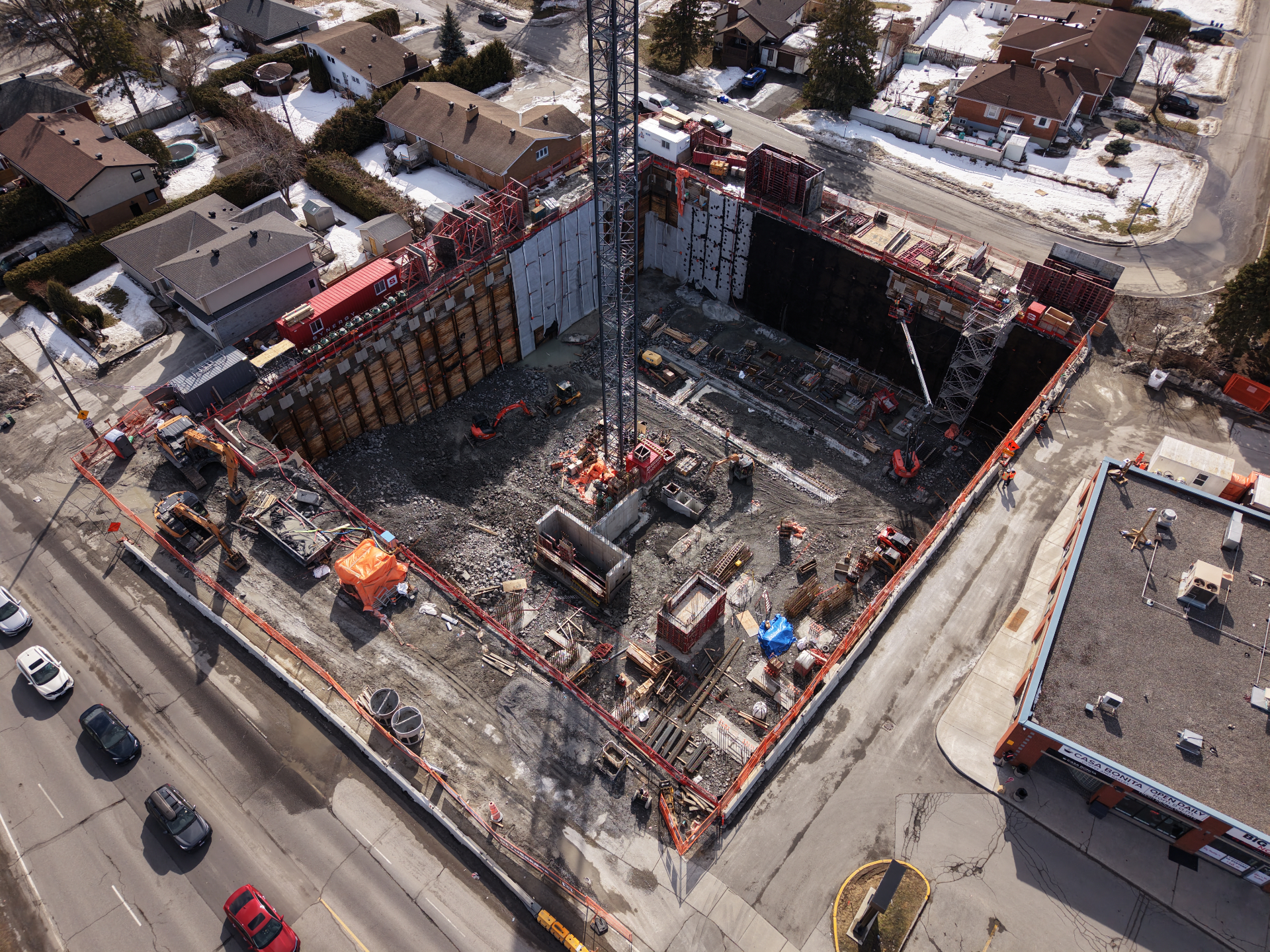 Early-stage construction site